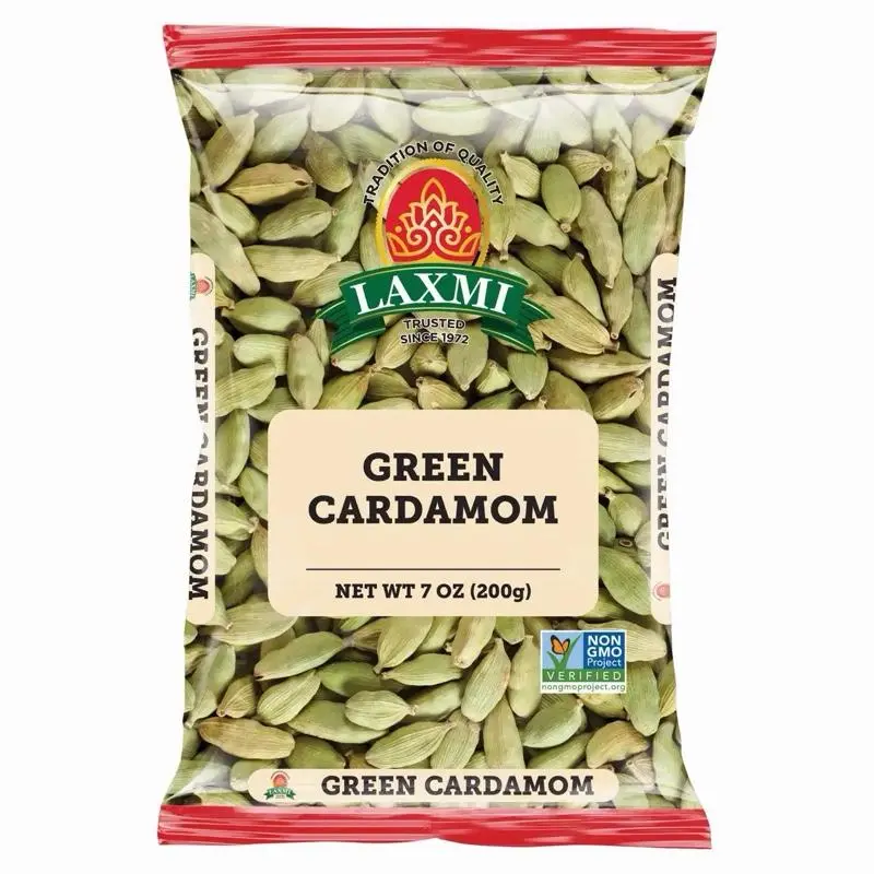 LAXMI Whole Green Cardamom (Elaichi) | Premium Green Cardamom Pods | Product of India | Non-GMO Project Verified | Perfect for Chai, Biryani, Desserts & Baking