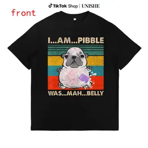 Funny Pit Bull Meme T-Shirt – I Am Pibble Wash My Belly Graphic Tee for Men & Women