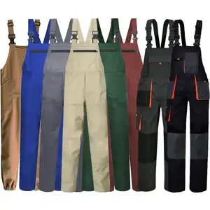 Pure Cotton Multi-Pocket Japanese Style Trendy Plus Size Overalls Men and Women One-Piece Workwear Labor Protection Custom Printed