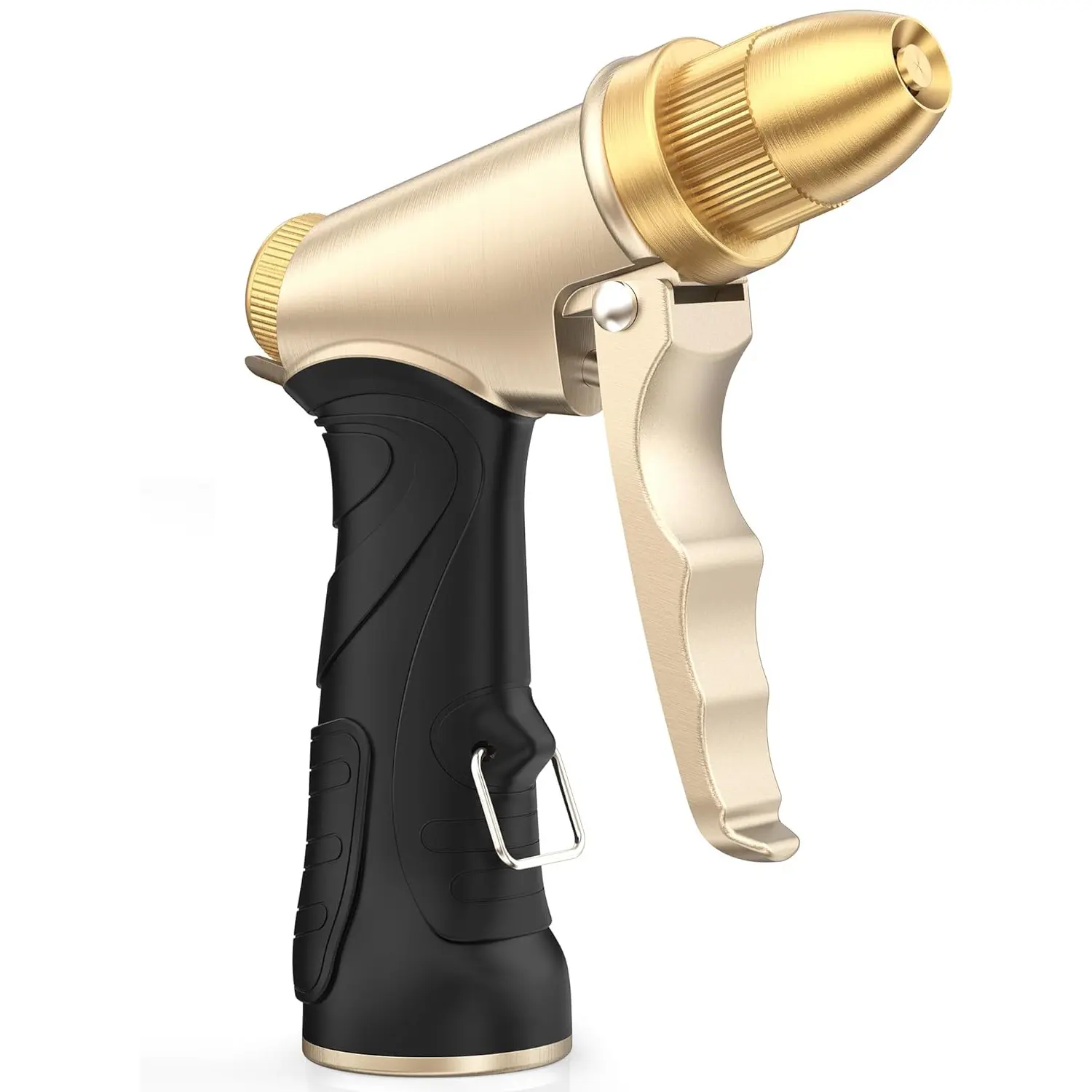 QXIAOZHAN Garden Hose Nozzle, Upgraded Heavy Duty Metal Spray Nozzle, High Pressure Water Nozzle with Adjustable Spray Patterns for Watering Plants, Car Washing, and Pet Showering
