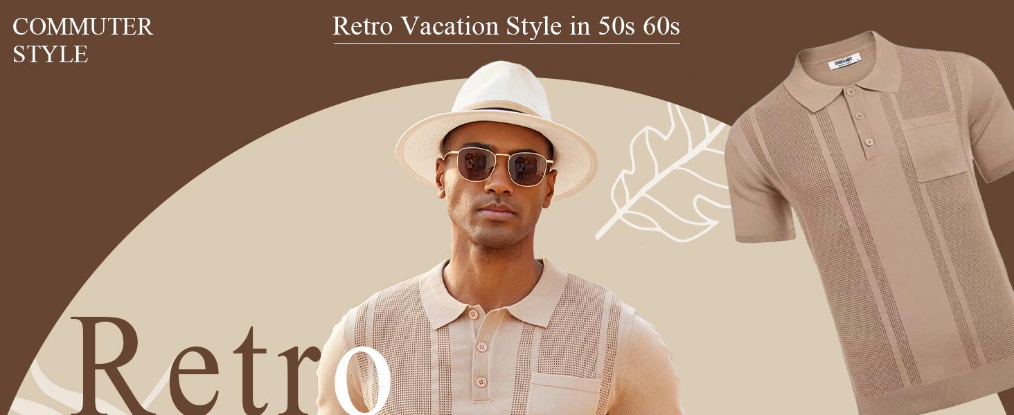 COOFANDY Men's Knitwear Polo Shirts for Men Short Sleeve Textured Polo Shirt Slim Fit Summer Collared T Shirt with Pocket COOFANDY Men's Knitwear Polo Shirts for Men Short Sleeve Textured Polo Shirt Slim Fit Summer Collared T Shirt with Pocket