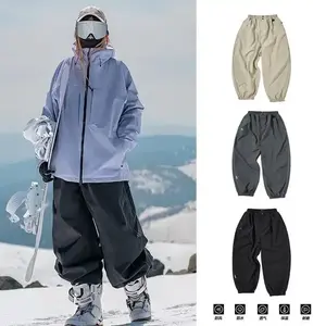 2025 NEW Men's Women's Single Board Waterproof Loose Fit Wear Resistant Professional Double Board Ski Pants Snowboard Pants Men