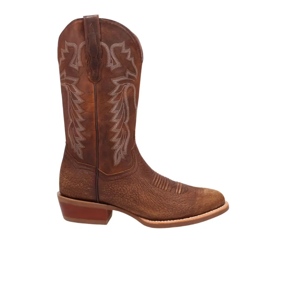 Dan Post Boots Mens Neeley Embroidered Pull On Round Toe  Casual Boots Mid Calf - Brown