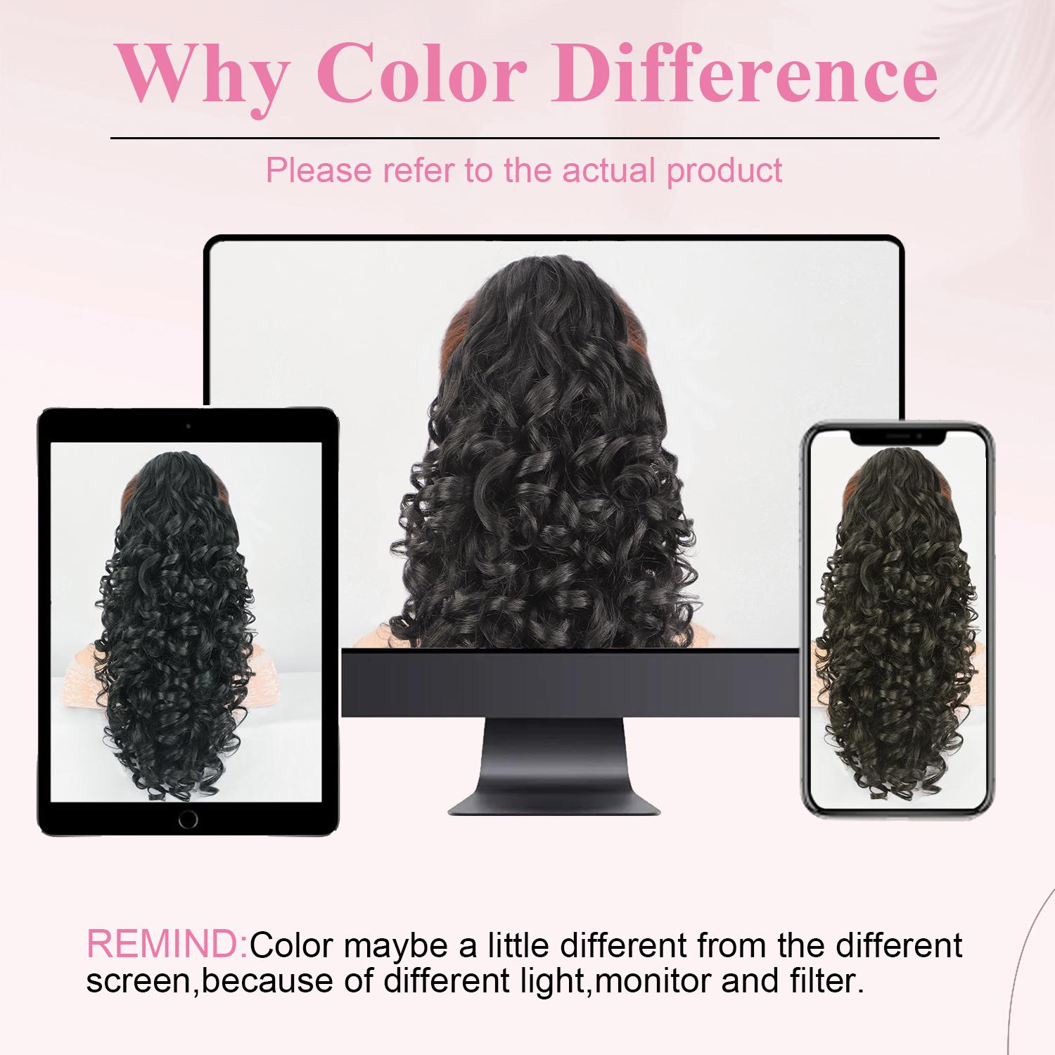 Ponytail Extension Claw Clip Curly Ponytail Hair Extensions 20inch Long Wavy Ponytail Natural Soft Pony Tail Hairpiece for Women-Dark Brown