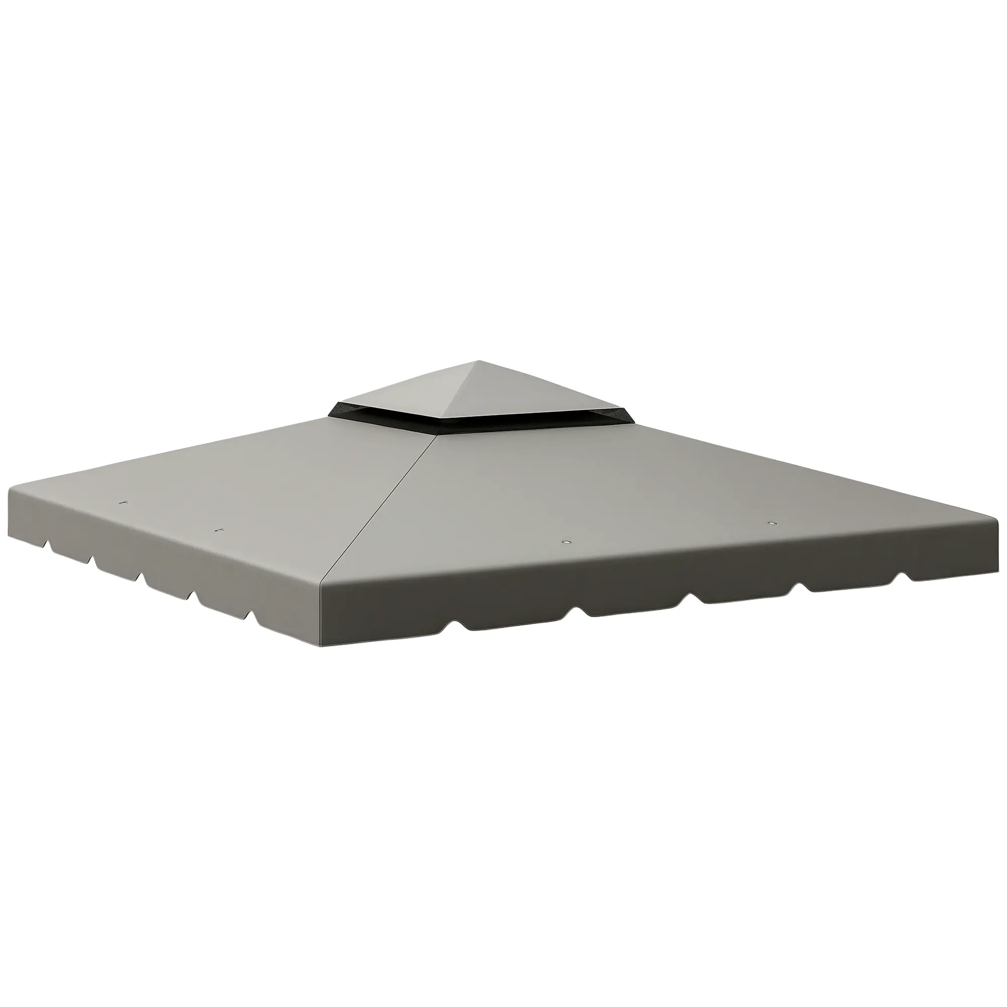 Outsunny 10' x 10' Gazebo Replacement Canopy, Gazebo Top Cover with Double Vented Roof for Outsunny 9.7' x 9.7' Frame for Garden Patio Outdoor (TOP ONLY), Light Gray