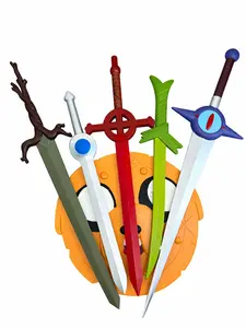 Kinstore Full Size Finn PU Foam Sword Collection for Adventure Cosplay Time Demon Blood Costume Gift Anime Cartoon Collect