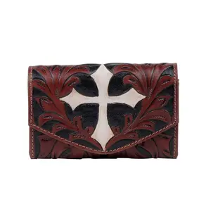 Myra Commitment Wallet S-4911 Rock Style Deep Dark Themed Purse with Strong Pattern 5.5" Width 3.25" Height