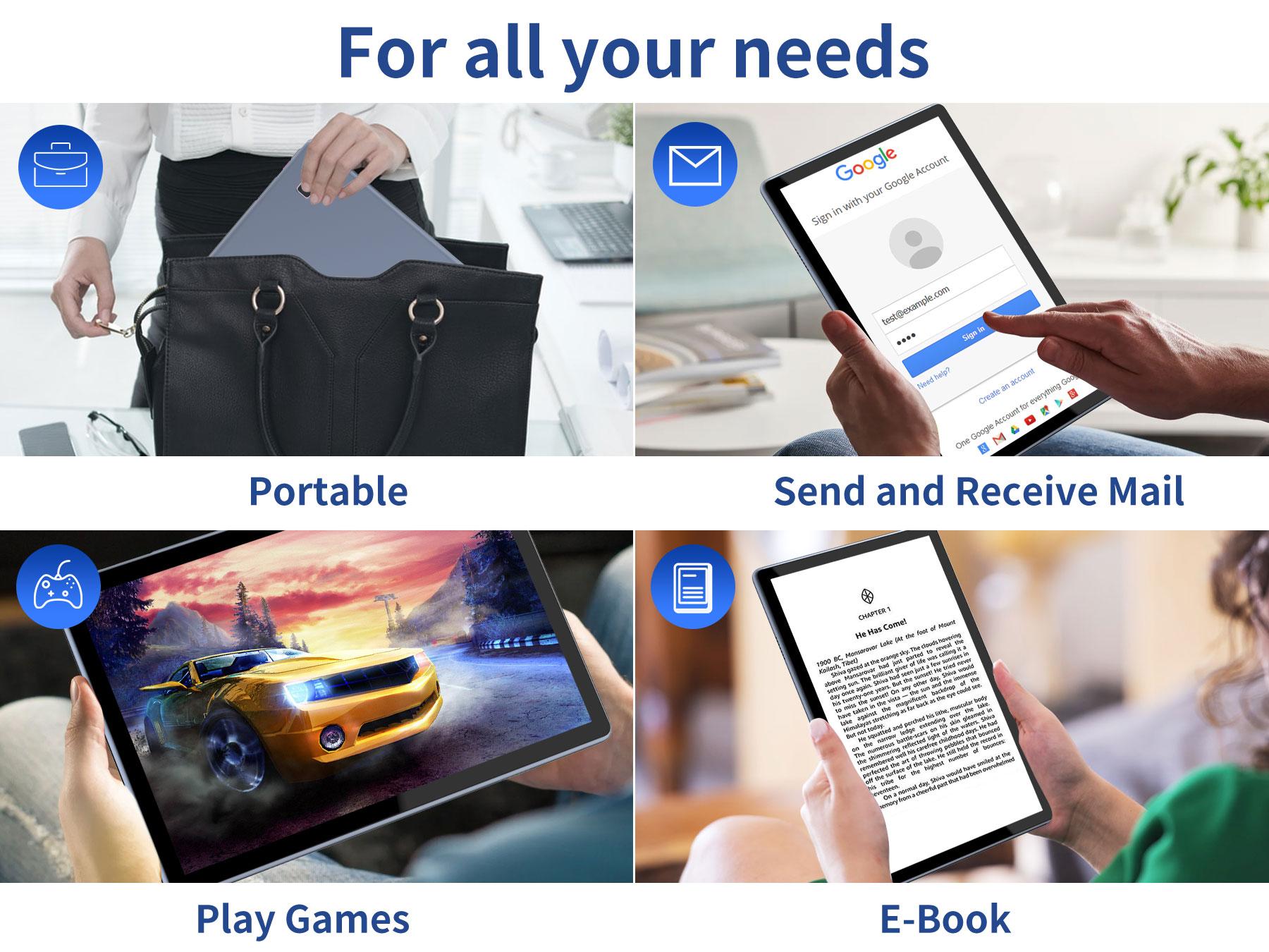 10.1 inch Android 14 Tablet with Case, 64GB ROM Quad-Core Processor 5000mAh Battery, 1280x800 IPS FHD Touchscreen 5MP+8MP Camera, Bluetooth,WiFi,Metal Body 10.1 inch Android 14 Tablet with Case, 64GB ROM Quad-Core Processor 5000mAh Battery, 1280x800 IPS FHD Touchscreen 5MP+8MP Camera, Bluetooth,WiFi,Metal Body