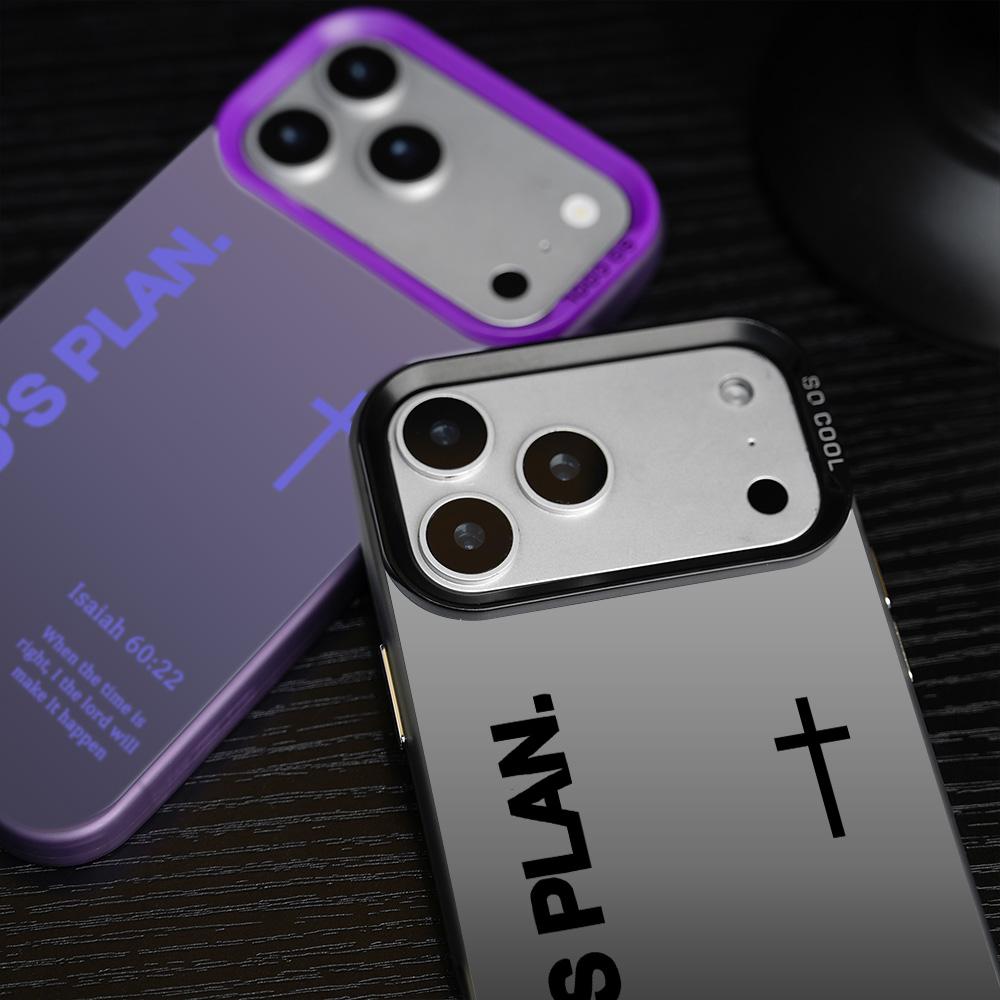 GOD’S PLAN Cross Isaiah for iPhone Samsung Galaxy Case iPhone 17Pro Max Air 16E 15Plus 14 13 12 11 S25 S24 S23 S22 Phone Case, God's Gift, Faith, personality, Gradient, Protective Silicone Cover, Protection Durable, Shockproof Drop.WC60