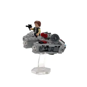 Clear Acrylic Angled Display Stand Compatible with LEGO® 75295 Millennium Falcon (Microfighter) - Set Not Included