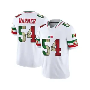 Fred Warner 54 White 2025 Mexico Print Full Logo America Football Jersey Unisex Sports Clothing Giant Team Uniform Perfect Gift Themed Salt Pepper Shakers