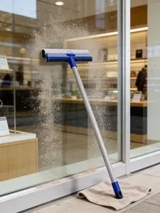 Extendable Long Handle Window Squeegee | Safe & Efficient Time-Saving Cleaning Tool for Home & Car Glass