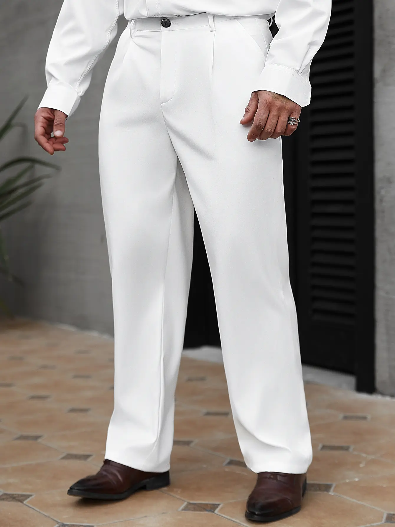 Menswear 2-Pack Men’s Wide-Leg Dress Pants, High Drape, Cooling Feel, Multiple Colors, Stylish Loose Fit that Slims, Formal Wear Business/Commuter Long Pants, Cute, Chic, Preppy, Evening, Korean, Fitted, Workwear, Sexy, Trouser, Holiday