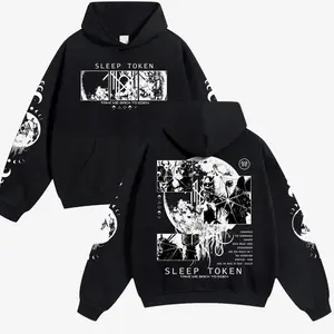 Sleep Token Unisex Hoodie For Autumn Winter Thick Warm Sleep Symbol Fan Style Retro Print Versatile For Ins Street Style Couples Outfits Top Choice For Boyfriend Gift Fabric Menswear Casual Fit DNAI
