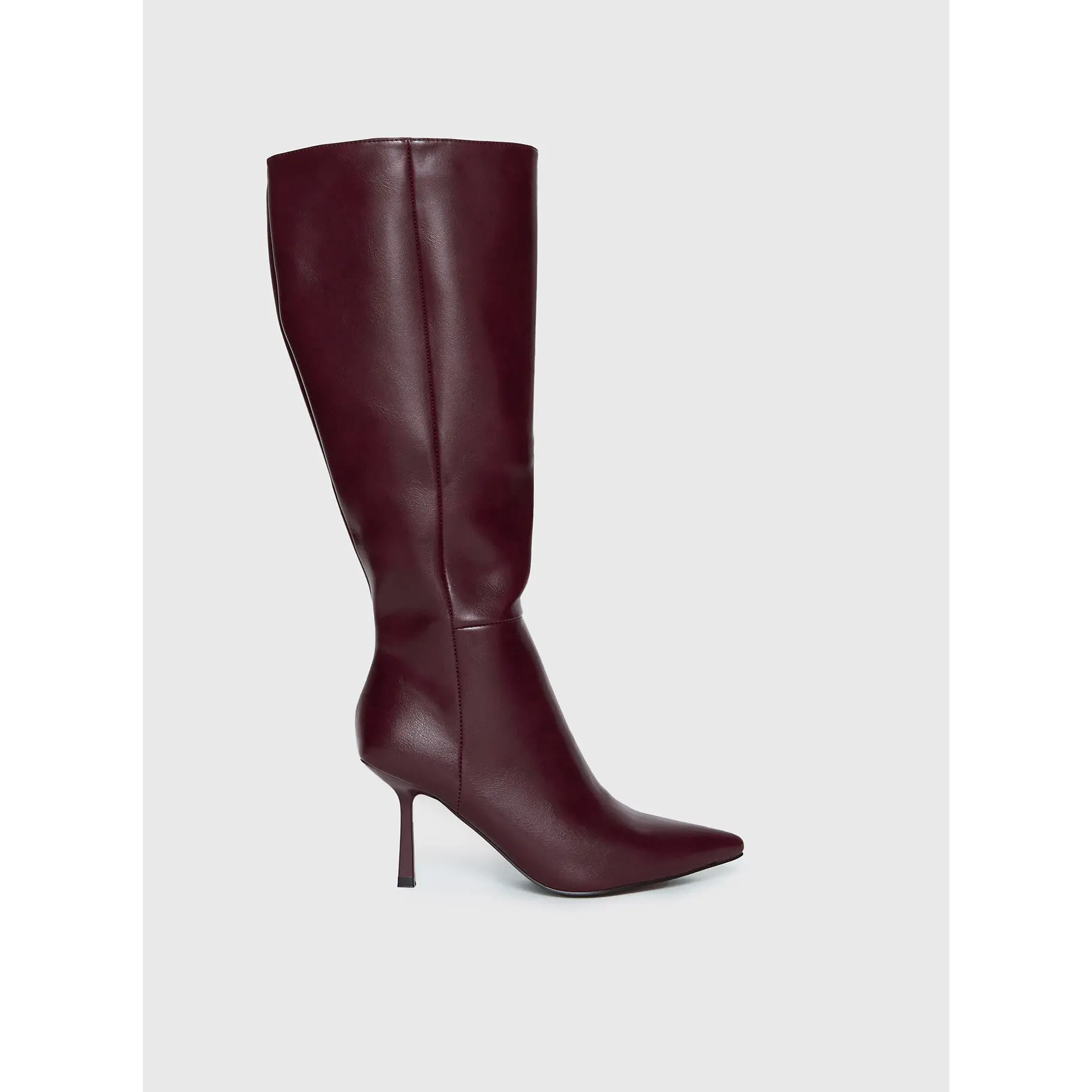 Harrie Knee High Boots Burgundy