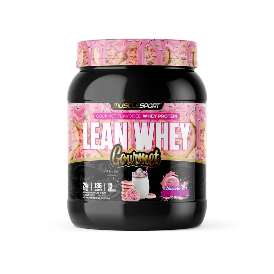 MuscleSport Lean Whey Gourmet Dietary Supplement - 1lb Premium Protein Formula, Protein Blend, Workout Supplement, Meal Replacement, Whey-Based Option for Longer Satiety, Whey-Based Protein Supplements, 3G