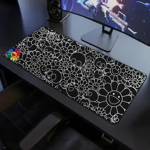 Murakami Kawaii Cartoon Sunflower Extra Large Desk Mat Keyboard Mouse Pad | E-Sports Mat | Desk Decor for Gamers | Boys' Rooms Gift large mousepad desk mouse