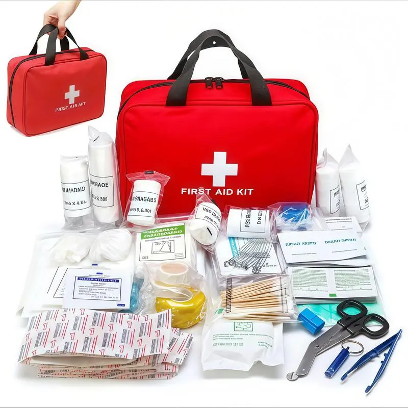 【Home&Outdoor】160-Piece Premium Waterproof Compact Trauma First Aid Kit with Medical Accessories, Ideal for Home, Travel, Camping, Gift for Families