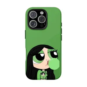 Buttercup Green Bubblegum Tough Phone Case Compatible for iPhone 17Air 16Promax 15 14 13 12 11 and for Samsung Galaxy S22-S25 Gift for Teens & Fashion Lovers anime cover iphone  pro  cases