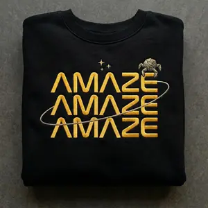 Embroidered Amaze Amaze Amaze Sweatshirt, Project Hail Mary Rocky Inspired, Sci-Fi Men Tee, Funny Space Quote Shirt, Book Lovers Gift