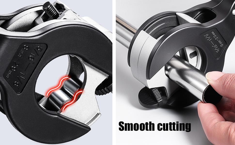Ratchet-Type Pipe Cutter, One-Hand Fast Pipe Cutting Tool for Copper, Pvc, Aluminum, Steel Pipes, Lightweight Handheld Design for Plumbing, Diy Projects, Workshop, Home Decoration