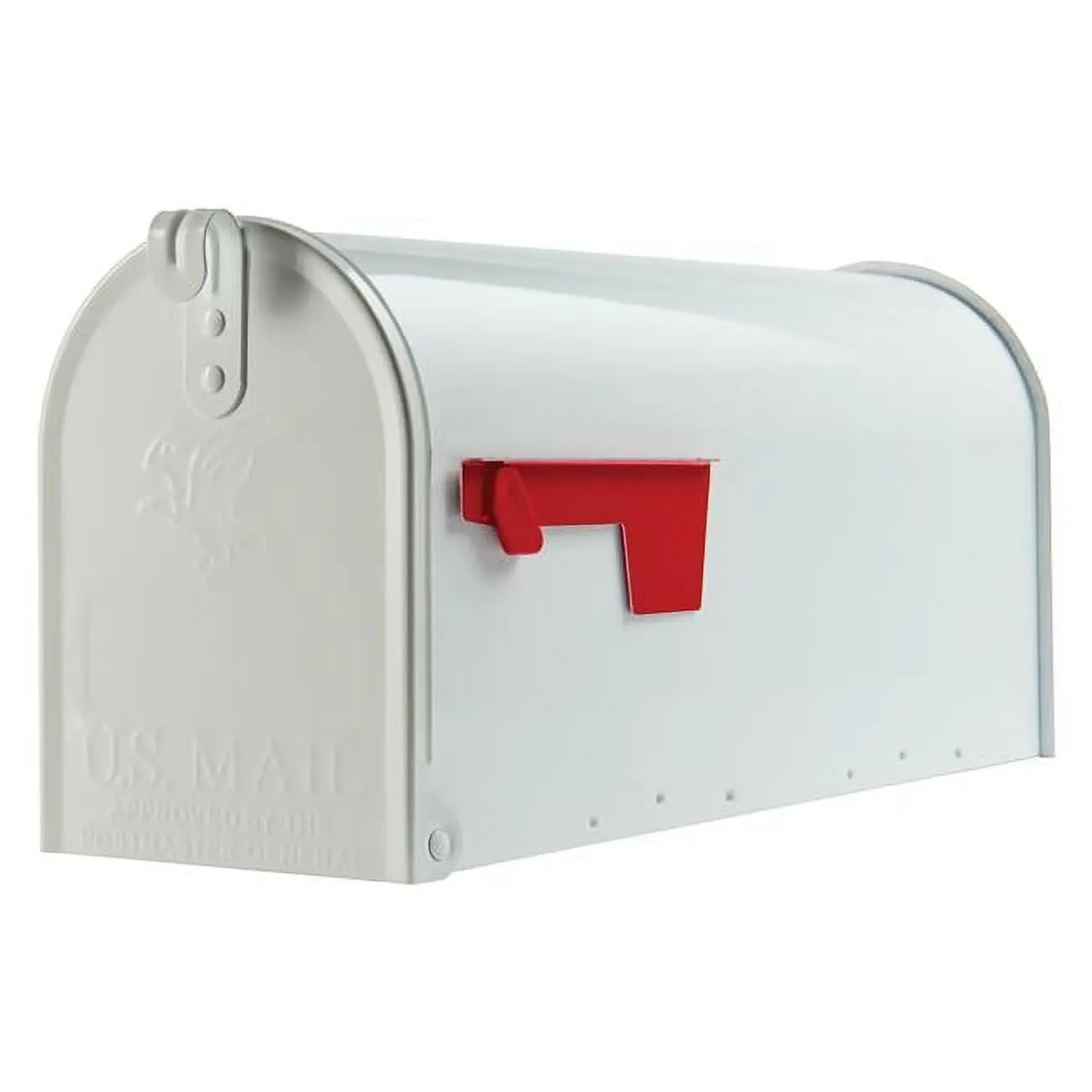 Gibraltar Mailboxes Elite Classic Galvanized Steel Post Mount Mailbox, White