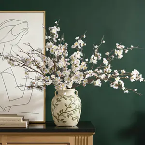【Mother's Day】Silvanest 24Pcs Artificial Cherry Blossom Branches 21.7" Long Stem Silk Faux Flowers for Spring Wedding Home Office Table Centerpieces Decoration, Mother’s Day Gift, Spring Home Decor Artificial Flowers