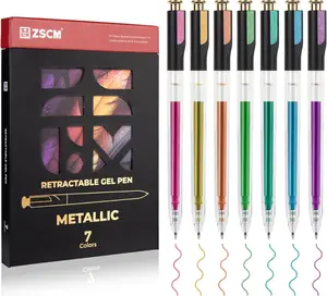 Retractable Neon Gel Pens,  Large Capacity Ultra Fluorescent Gel Ink Pens for Adult Coloring, 1.0 mm Fine Point Smooth Writing Color Pen for Highlighting Note Taking Aesthetic Art Supplies Colorful Highlighter Marker Premium Quality Premium Quality