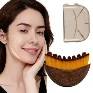 Ergonomic lymphatic massage facial brush, a two-piece set that is more practical. The dry brush lifts contours, improves facial swelling, and shapes delicate jawlines.