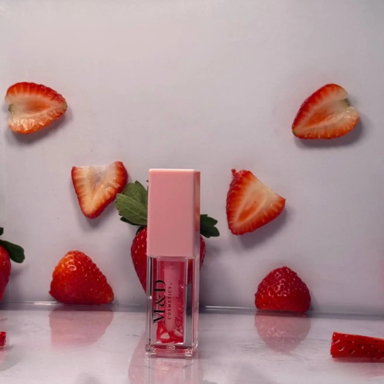 M&DCOSMETICS Strawberry Lip Gloss – Hydrating & Shiny