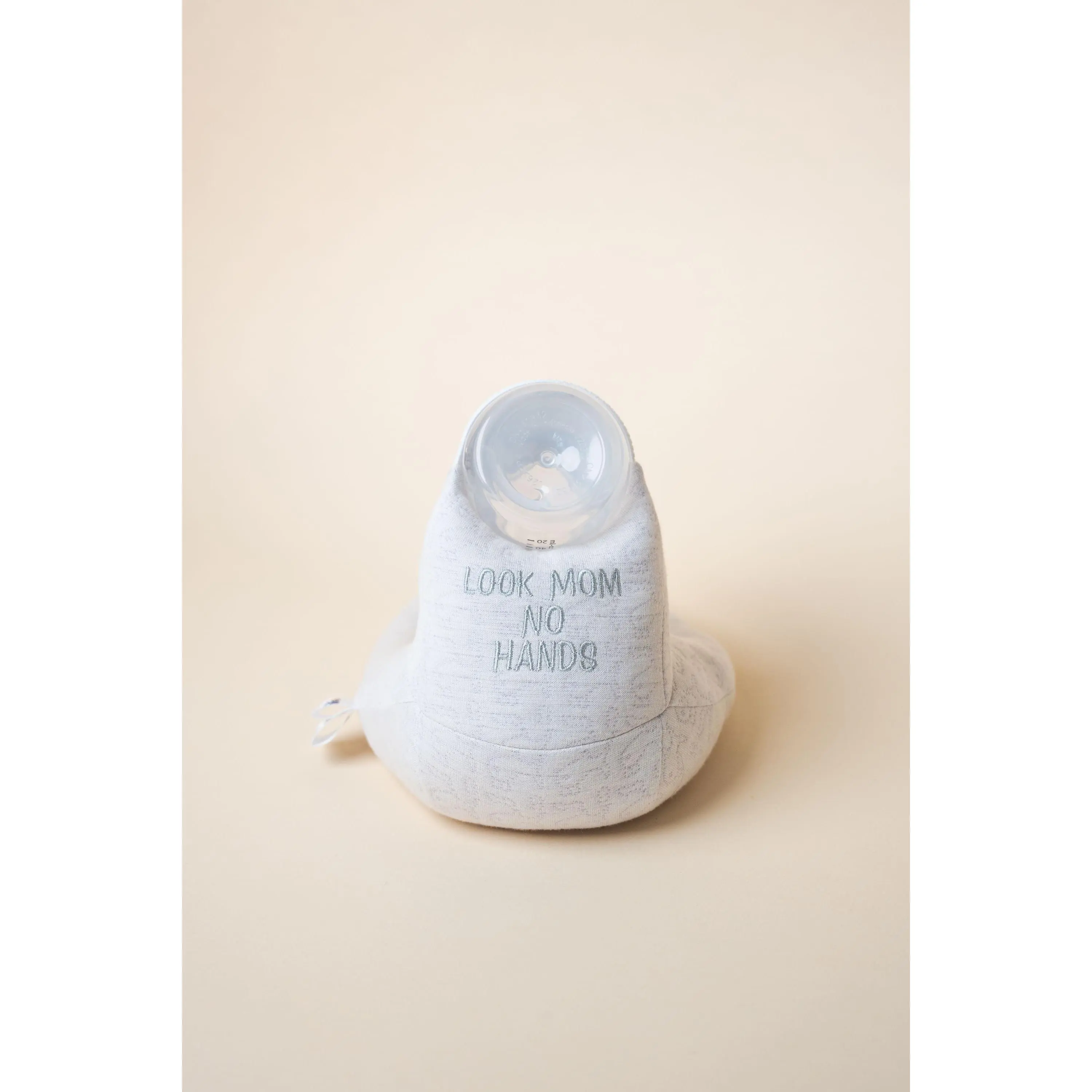 "Look Ma No Hands" Slogan Baby Bottle Holder