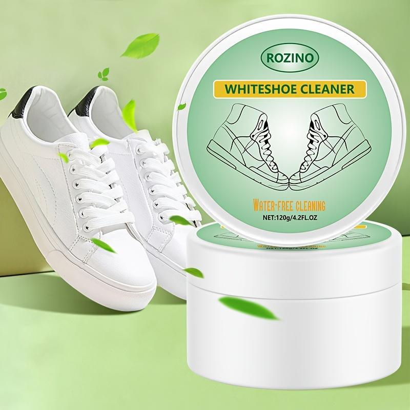 Rozino White Shoe Cleaner with Surfactant Water-Free Cleaning Stain Removal Protective Barrier 120g/4.2fl.oz