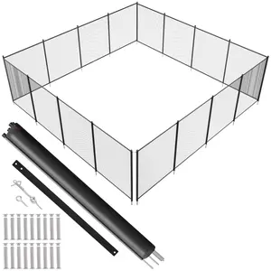 VEVOR Pool Fence,  , 4 x 48 FT Pool Fences for Inground Pools, Removable Child Safety Pool Fencing, Easy DIY Installation Swimming Pool Fence, 340gms Teslin PVC Pool Fence Mesh Protects Kids and Pets