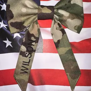 U.S. Army custom “name” hair bow