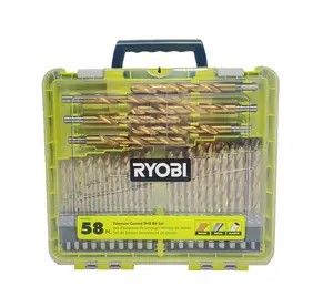 58-Piece Titanium Coated Drill Bit Set