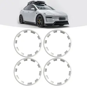 2025-2026 – Tesla Model Y Juniper 20" Helix Wheels 4-Piece ABS Curb Rash Wheel Protecto – rs | Silver Rim Edge Trim, Locking & Clip-On Installation (No Drilling Needed) ##TeslaModelY #HelixWheelCovers #RimProtection fathersdaygift fathersdaygift