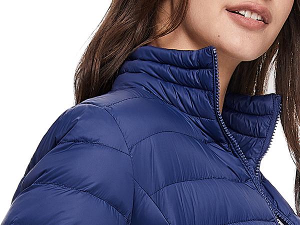Orolay Packable Lightweight Down Jacket for Women with Stand Collar for Outdoor, Quilted Puffer Coat with Windproof Stand Collar , Water-Resistant