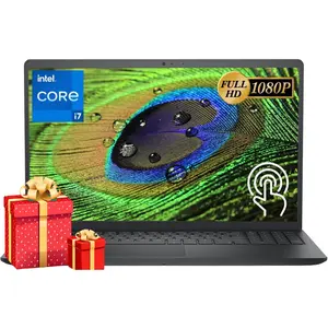 Dell DC15250 15" Touchscreen Laptop 2025, Intel 10-Core i7-1355U , 15.6 inch FHD Anti-Glare LCD, Backlit Keyboard, Fringerprint Reader, 16/32GB RAM, 1/2TB SSD, Windows 11 Home,Perfect for Business & Student