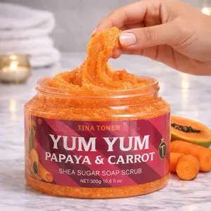 TINA TONER  New YUM YUM PAPAYA & carrot SCRUB or Mint & lavender scrub Body Care Cleansing