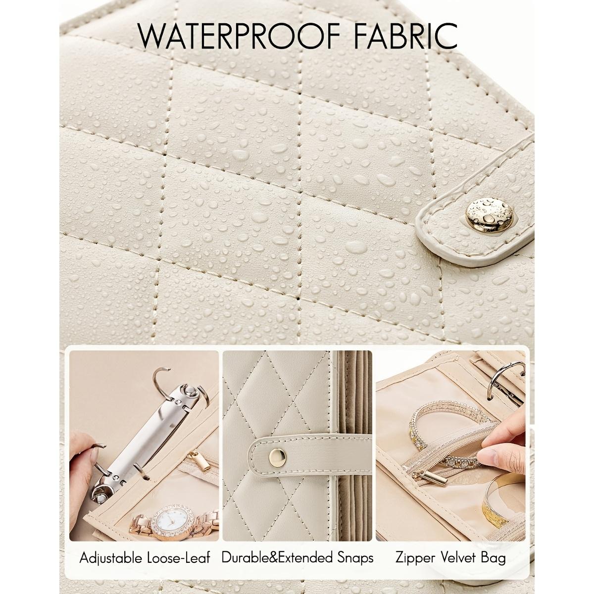 BOOVO Jewelry Book Organizer – Bracelet Storage, Ring Binder, PU Leather | Jewelry Bag Collection, Clear Pouch Storage, Organizer for Rings, Bracelets, Postcards, and Accessories for Home and Travel