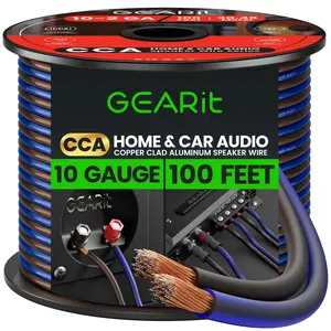 10 Gauge Speaker Wire CCA - Copper Clad Aluminum, Translucent