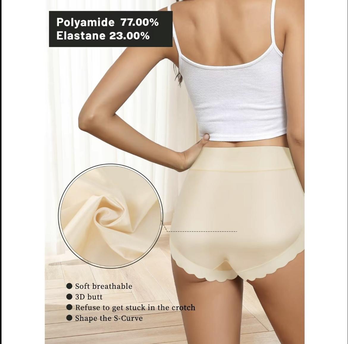 Women's Seamless Mid-Waist Underwear InvisibleComfort Breathable Underpants for Ladies 6Pcs SoftElastic Mid-Waist Waistband Basic Cotton Panties new years underwear for good luck