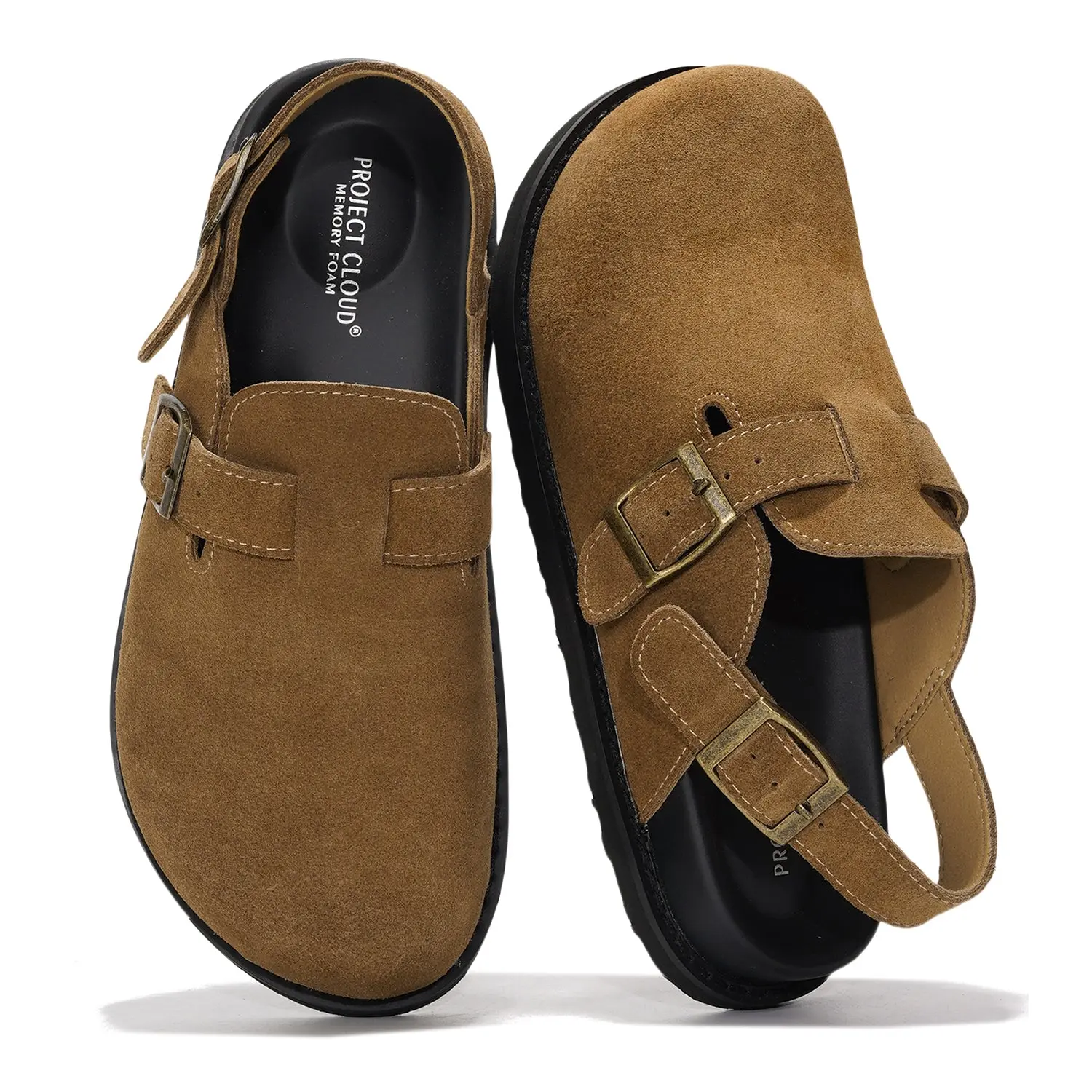 Project Cloud Women's Genuine Leather Clogs | Casual Walking Shoes Footwear | Memory Foam Lightweight Non-Slip – Cassey
