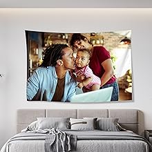 Custom Tapestry Upload Images Banners and Signs Customize For Bedroom 37 *29 inch Horizontal