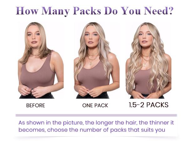 LaaVoo Sew in Hair Extensions Real Human Hair Double Weft Hair Extensions Sew in FallFreshness