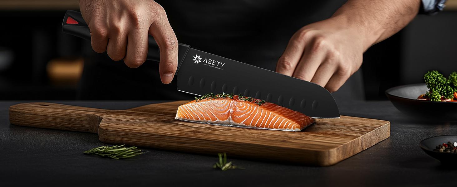 ASETY Knife Set with Block, 15 PCS Kitchen knife Set with Bulti-in Sharpener Block, High Carbon Stainless Steel Sharp Knives Block Set NSF Food Safe Dishwasher Safe Knife for professional kitchen knives Steak meat boning knives mystery box gifts for men ASETY Knife Set with Block, 15 PCS Kitchen knife Set with Bulti-in Sharpener Block, High Carbon Stainless Steel Sharp Knives Block Set NSF Food Safe Dishwasher Safe Knife for professional kitchen knives Steak meat boning knives mystery box gifts for men