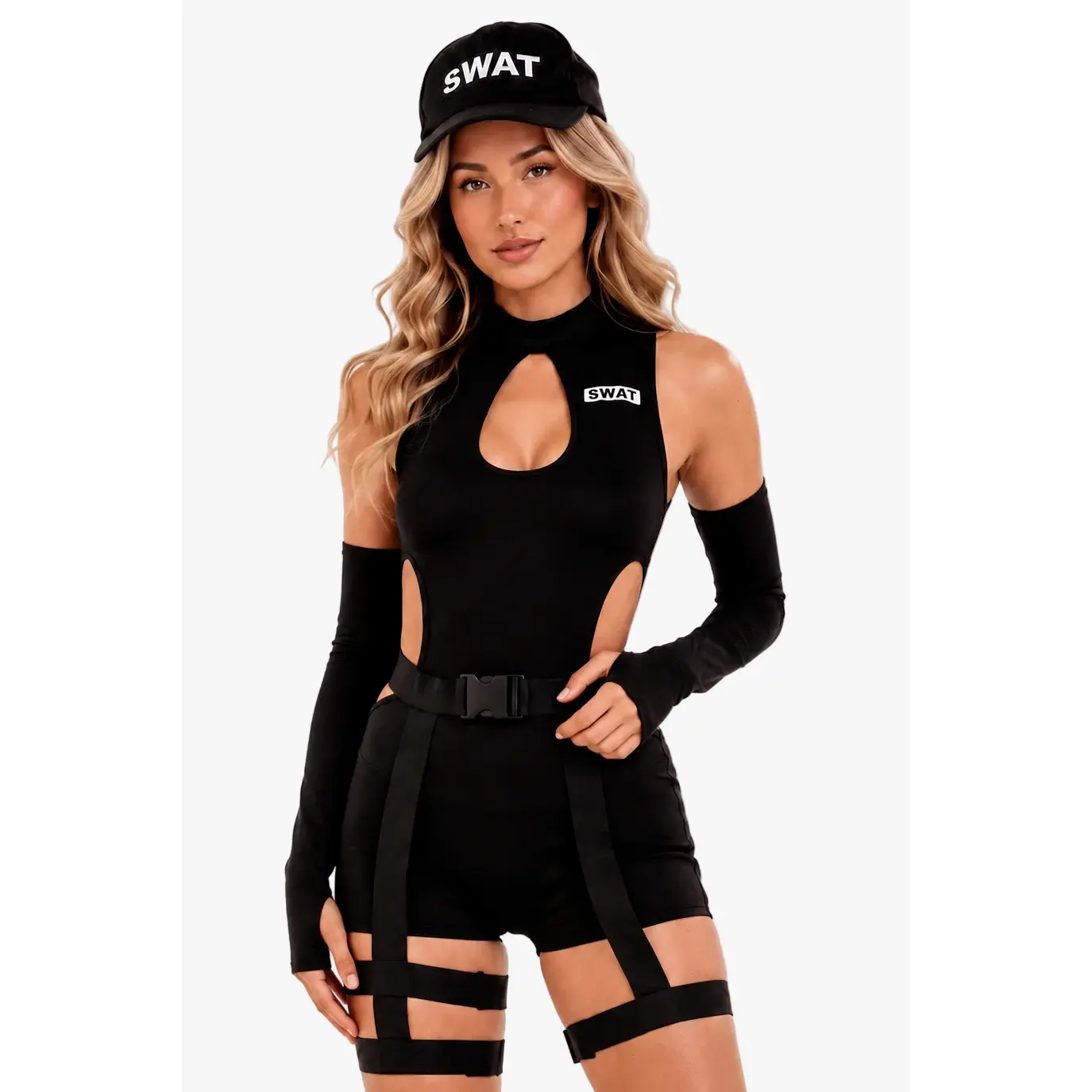 Agent Noir SWAT Officer 5 Piece Team Costume Set
