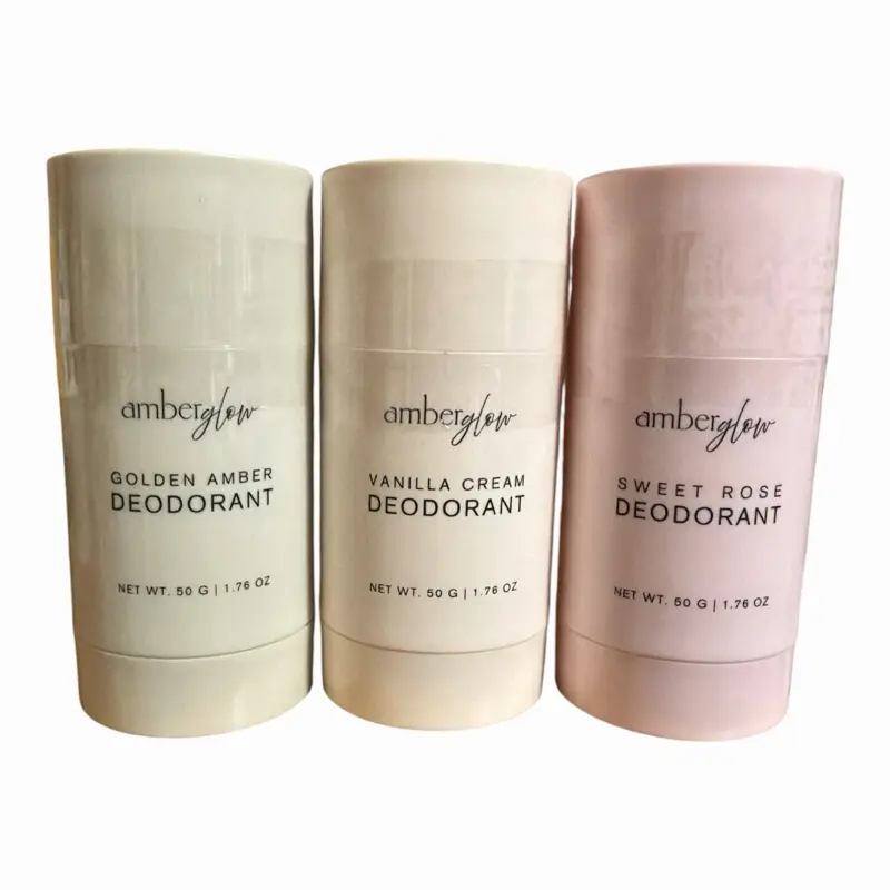 Fragrance Deodorant with Amber Glow Vanilla, Sweet Rose or Golden Amber Scents