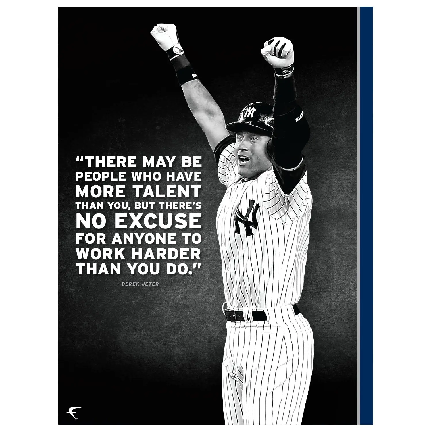 Official MLB Derek Jeter #1 Reusable Vinyl Peel & Stick Sticker, New York Yankees Decor, Athlete Wall Stickers & Murals for Yankees Fans, Home Decor Wall Decoration, Room, One-Piece