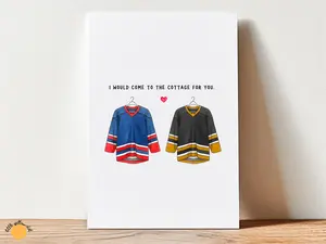 Heated Rivalry Hockey Romance Card _ Valentine's Day Love Note